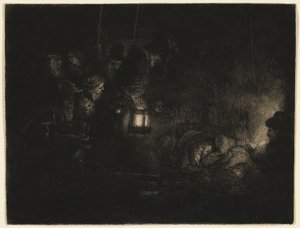 The Adoration of the Shepherds: A Night Piece by Rembrandt van Rijn