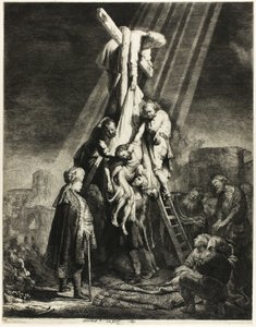 The Descent from the Cross: Second Plate by Rembrandt van Rijn