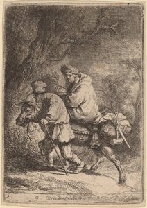 The Flight into Egypt: Small by Rembrandt van Rijn