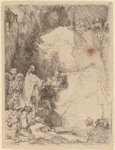 The Raising of Lazarus: Small Plate by Rembrandt van Rijn