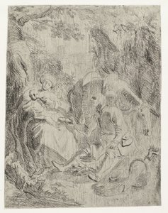 The Rest on the Flight into Egypt by Rembrandt van Rijn