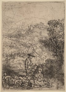 The Shepherd and His Family by Rembrandt van Rijn