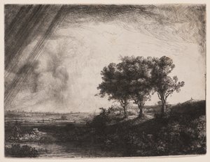 The Three Trees by Rembrandt van Rijn