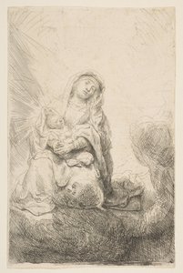 The Virgin and Child in the Clouds by Rembrandt van Rijn