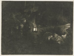 The adoration of the shepherds: a night piece by Rembrandt van Rijn
