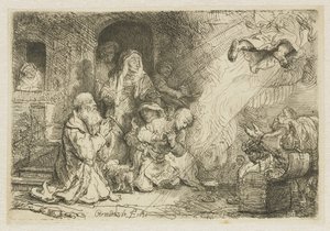The Angel Departing from the Family of Tobias by Rembrandt van Rijn