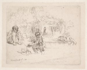 The Bathers by Rembrandt van Rijn