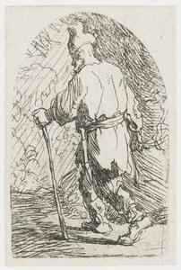 The Flight into Egypt: A Sketch: St Joseph by Rembrandt van Rijn