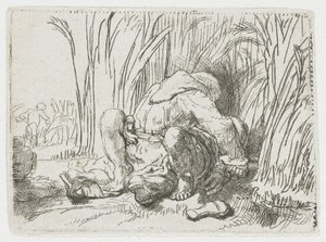 The Monk in the Cornfield by Rembrandt van Rijn