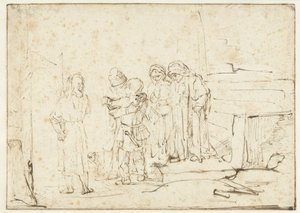 Tobias and the Angel Saying Goodbye to Raguel by Rembrandt van Rijn