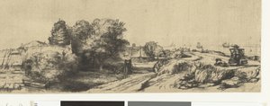 View of the Diemerdijk with a Milkman and Cottages by Rembrandt van Rijn
