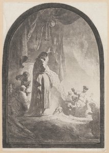 The Raising of Lazarus (large plate) by Rembrandt van Rijn
