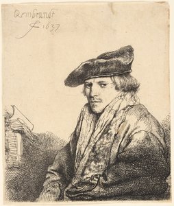 Young Man in a Velvet Cap (Ferdinand Bol?) by Rembrandt van Rijn