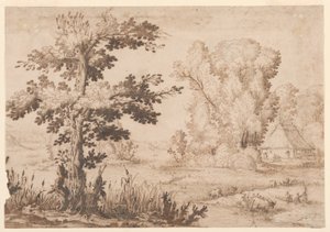 Landscape with a Cottage by Remigio Cantagallina