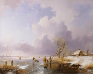 Landscape with Frozen Canal, 1842