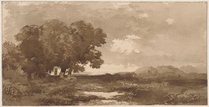 Landscape with Trees on the Left by Remigius Adrianus Haanen