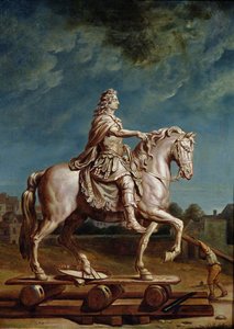 Equestrian portrait of Louis XIV, workshop of Réné-Antoine Houasse -  Ref.92770