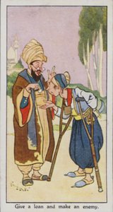Eastern Proverb: Give a loan and make an enemy by René Bull