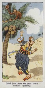 Eastern Proverb: Good juice from the fruit comes without squeezing by René Bull