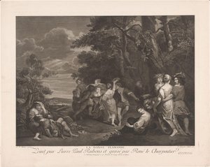 Landscape with Dancing Figures by René Jacques Le Charpentier