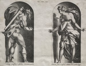 Cephalus and Procris in two Niches by Rene Boyvin