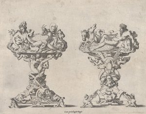 Two Salt Cellars, 16th-17th century by Rene Boyvin