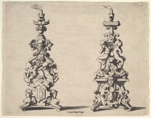 Two Candlestick Designs by Rene Boyvin