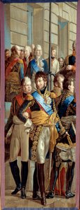 Interview of Napoleon I and Queen Louise of Prussia in Tilsit, 6/07/1807 (detail) by Rene Theodore Berthon