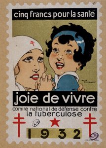 Stamp of the National Defence Committee against Tuberculosis by Rene Vincent
