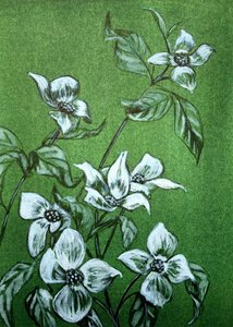 Green Botanical Blossoms
