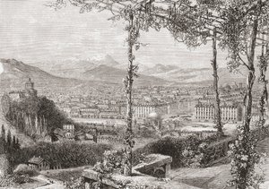 Turin, Italy in the late 19th century, from Italian Pictures by Rev. Samuel Manning by Reverend Samuel Manning