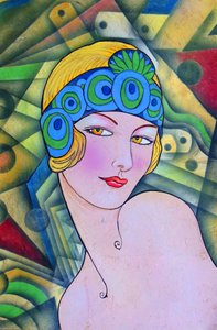 Art Deco Flapper Portrait
