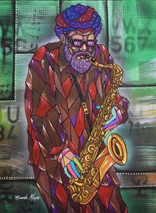 Colorful Jazz Musician