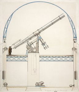 Equatorially mounted refracting telescope with dome by John Pardon