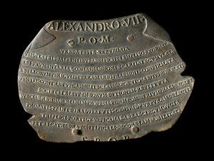 Medieval Bronze Plaque to Celebrate the Extinction of the Plague in Rome by John Pardon