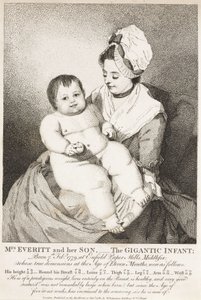 Mrs Everitt and her Son; the Gigantic Infant by John Pardon