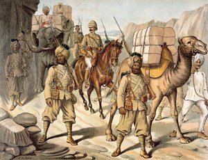 Escort of the 20th Bengal (Punjab) Native Infantry, Field Service Kit, the Anglo-Indian Army of the 1880s