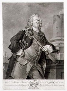 Portrait of Admiral Thomas Smith, Vice-Admiral of the White, engraved by John Faber