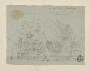 Sketch of Trees Near Bridge by Richard (attr.to) Wilson