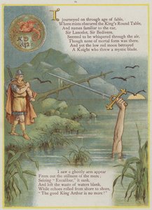 Page from Upstream by Richard Andre, King Arthur and Excalibur by Richard Andre