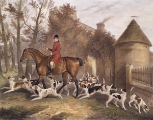 W. Sebright, Huntsman to the Milton Hounds, engraved by J.W. Giles, 1839 by Richard Barrett Davis