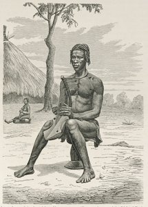 A Harp Player of the Azandeh or Nyam-Nyams, from 