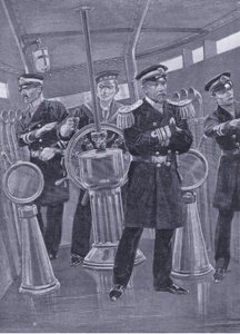 Admiral Togo in the Conning Tower of His Flagship, Directing a Naval Action by Richard Caton Woodville