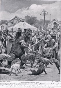 Bear baiting in Saxon times, from 