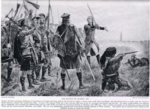 The Battle of Quebec, 1759, illustration from 