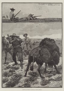 Buffalo Hunters in Montana, North America by Richard Caton Woodville junior