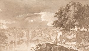 Italian Lake Scene by Richard Cooper the Elder