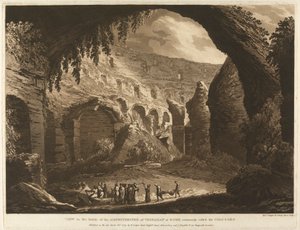 View in the Inside of the Amphitheatre of Vespasion at Rome Commonly called the Colosseo by Richard Cooper the Elder