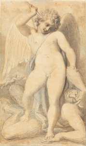 Cupid Overpowering a Satyr