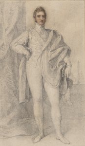Portrait of George, 5th Duke of Marlborough, with Blenheim in the Distance by Richard Cosway